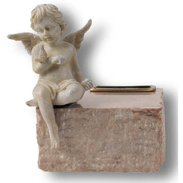 Angel & Cream Marble Infant Urn