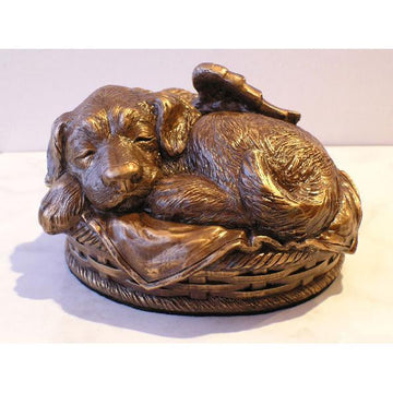 Dog Urn in Cold Cast Bronze