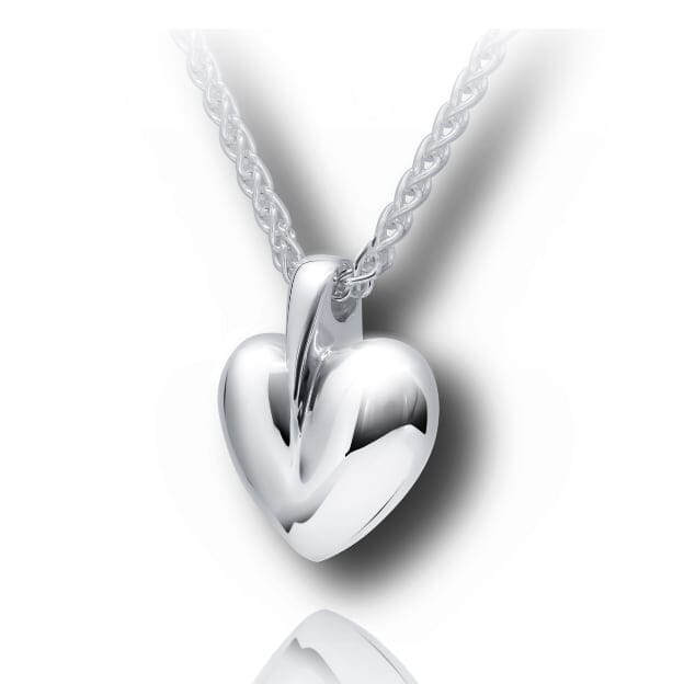 Modern Heart Cremation Necklace