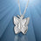Puffy Butterfly Cremation Necklace
