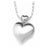 Offset Heart Sterling Silver Cremation Necklace
