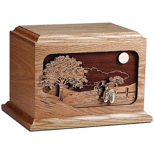 The Motorcycle Ride Home Wood Urn