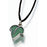 Green Leaf Pewter Keepsake Pendant