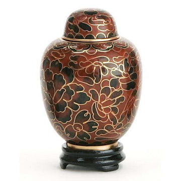 amber cloisonne cremation keepsake urn