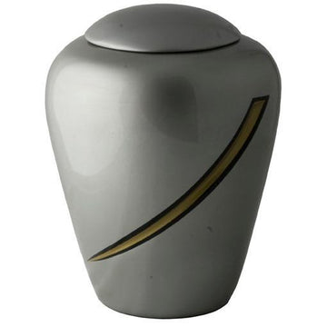 Urna de diseñadores gris oscuro pintada a mano
