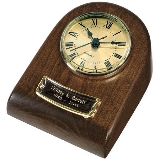 Recuerdo de mini reloj de madera de castaño