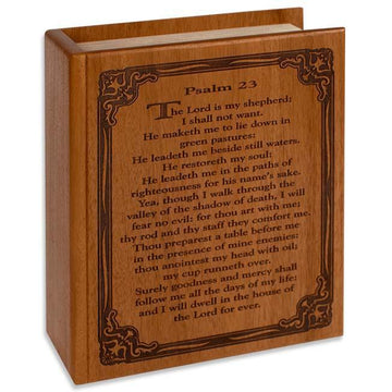 The Bible Psalm 23 Wood Urn