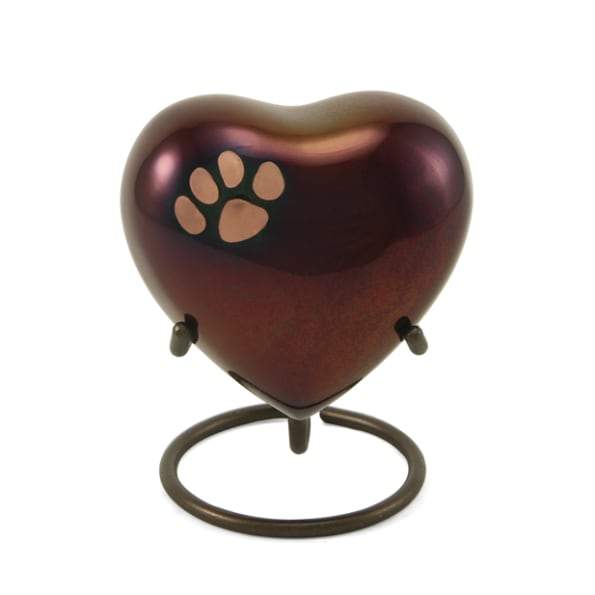 Raku Paw Print Heart Keepsake