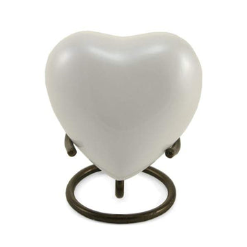 Trinity Pearl Brass Heart Cremation  Keepsake