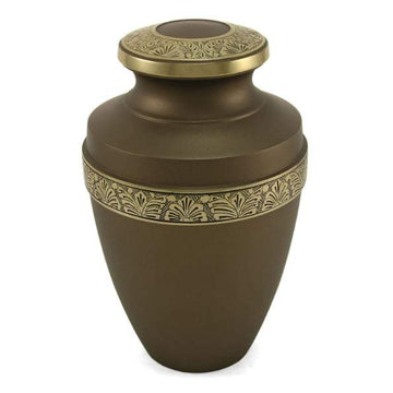 Grecian Rustic Bronze Solid Brass Cremation Urn