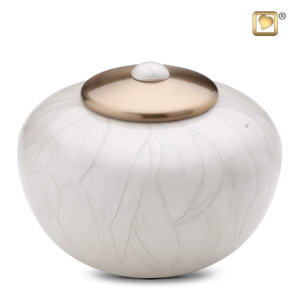 Simplicity Solid Brass Round Pearl Urn