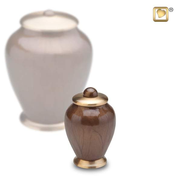 Simplicity Solid Brass Bronze Keepsake Urn