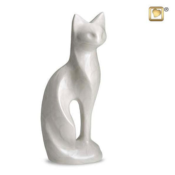 Cat Urn White