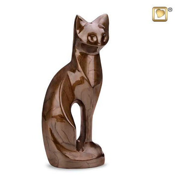 Cat Urn Bronze