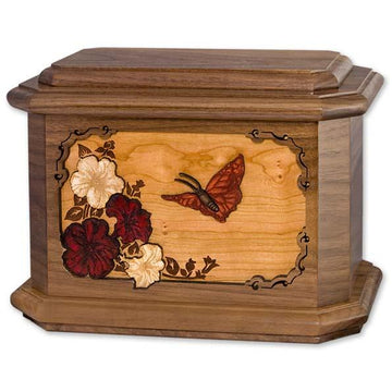 Wood Butterflies Urn