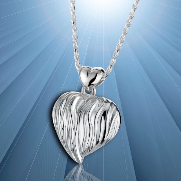 Sand Dune Heart Cremation Necklace