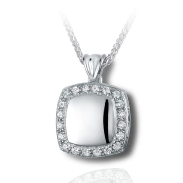 Cubic Cushion Cremation Necklace
