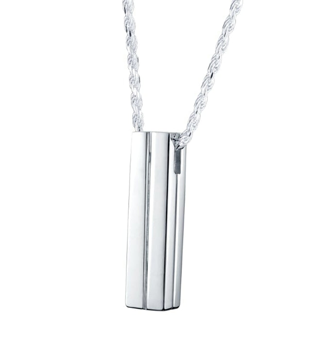 Square Tube Cremation Necklace