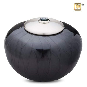 Adult Round Simplicity Midnight Pearl Urn