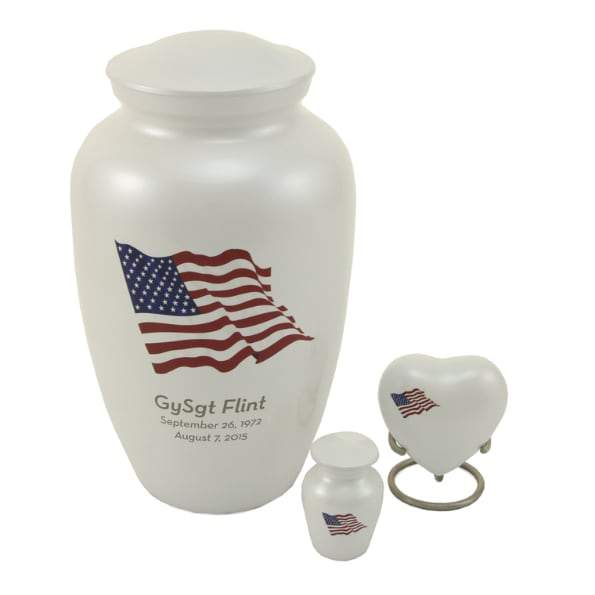 Classic Color Flag Keepsake Urn