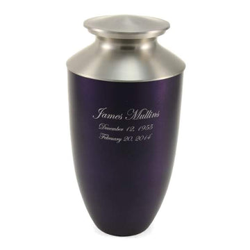 Monterey Purple Aluminun and Brass Urn